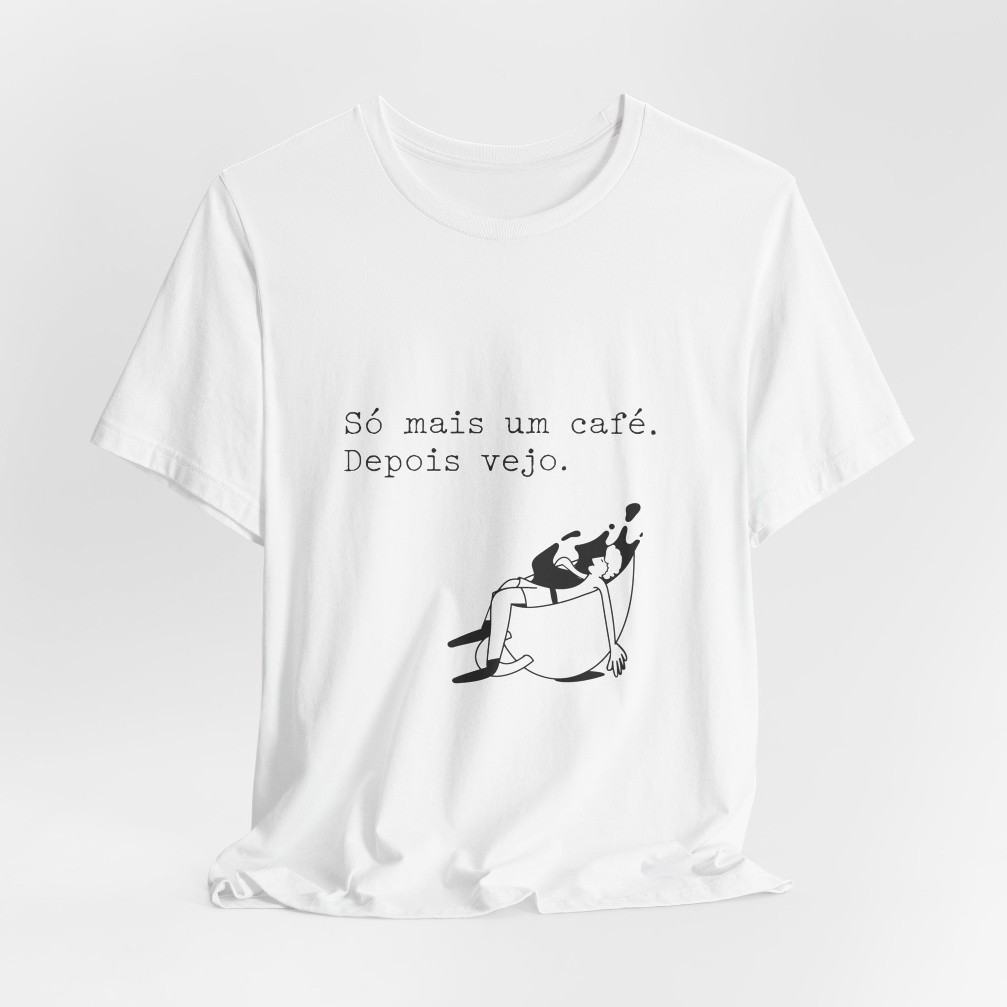 Portuguese Coffee Tee — "Só mais um café. Depois vejo." Relaxed Graphic T-Shirt - Image 9