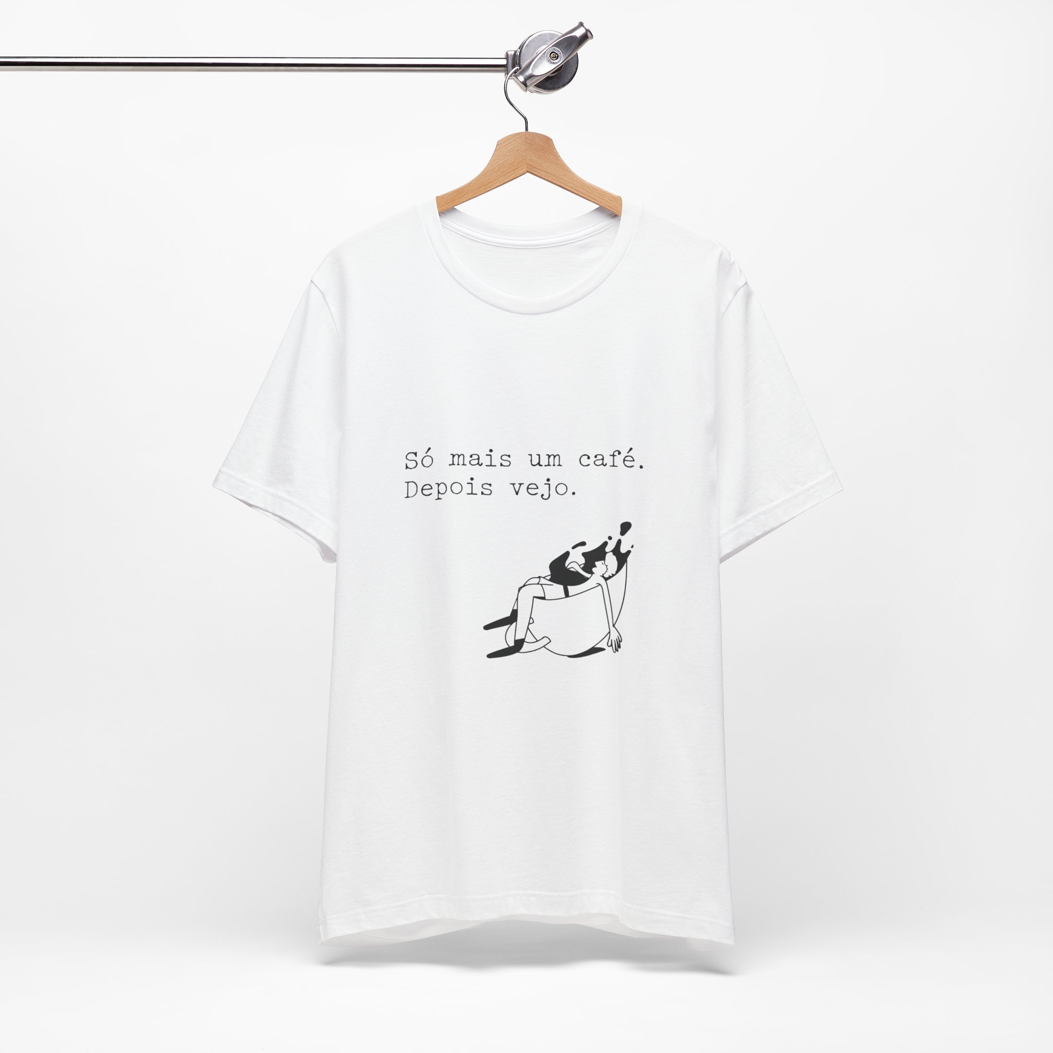 Portuguese Coffee Tee — "Só mais um café. Depois vejo." Relaxed Graphic T-Shirt - Image 10