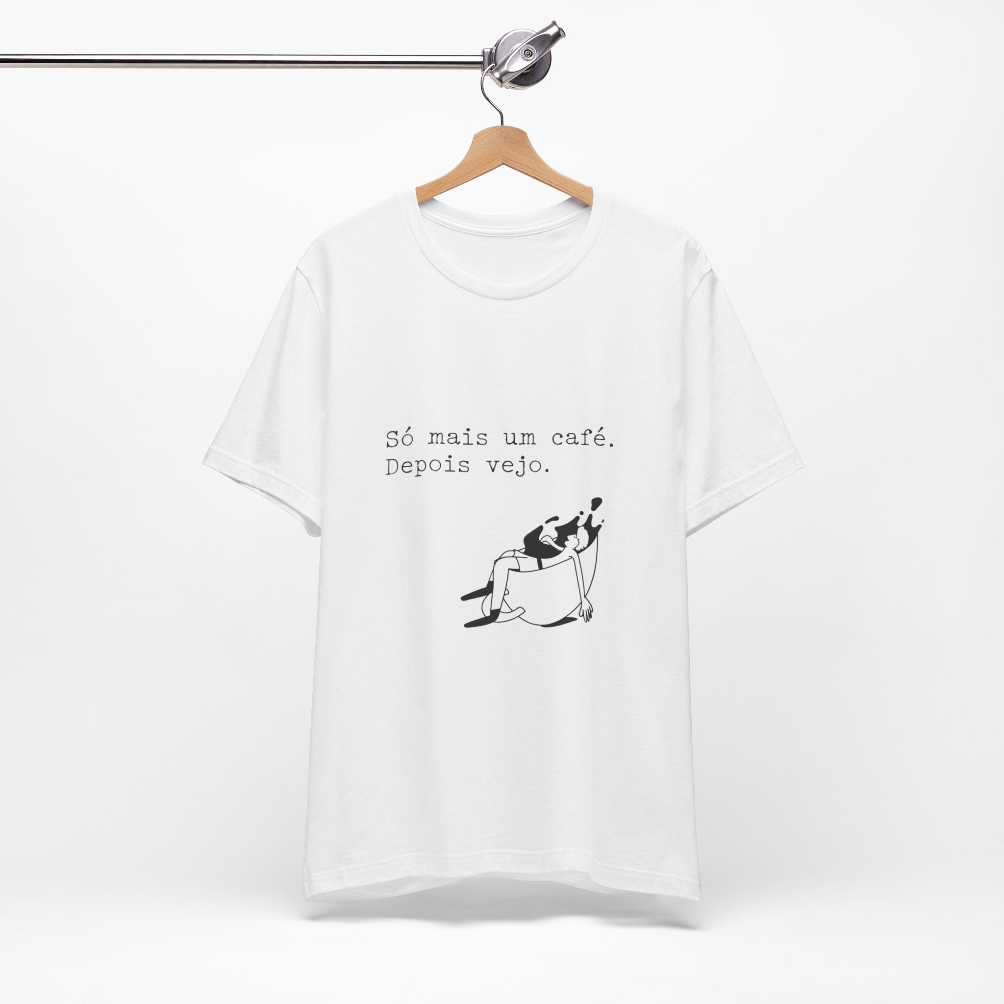 Portuguese Coffee Tee — "Só mais um café. Depois vejo." Relaxed Graphic T-Shirt - Image 5