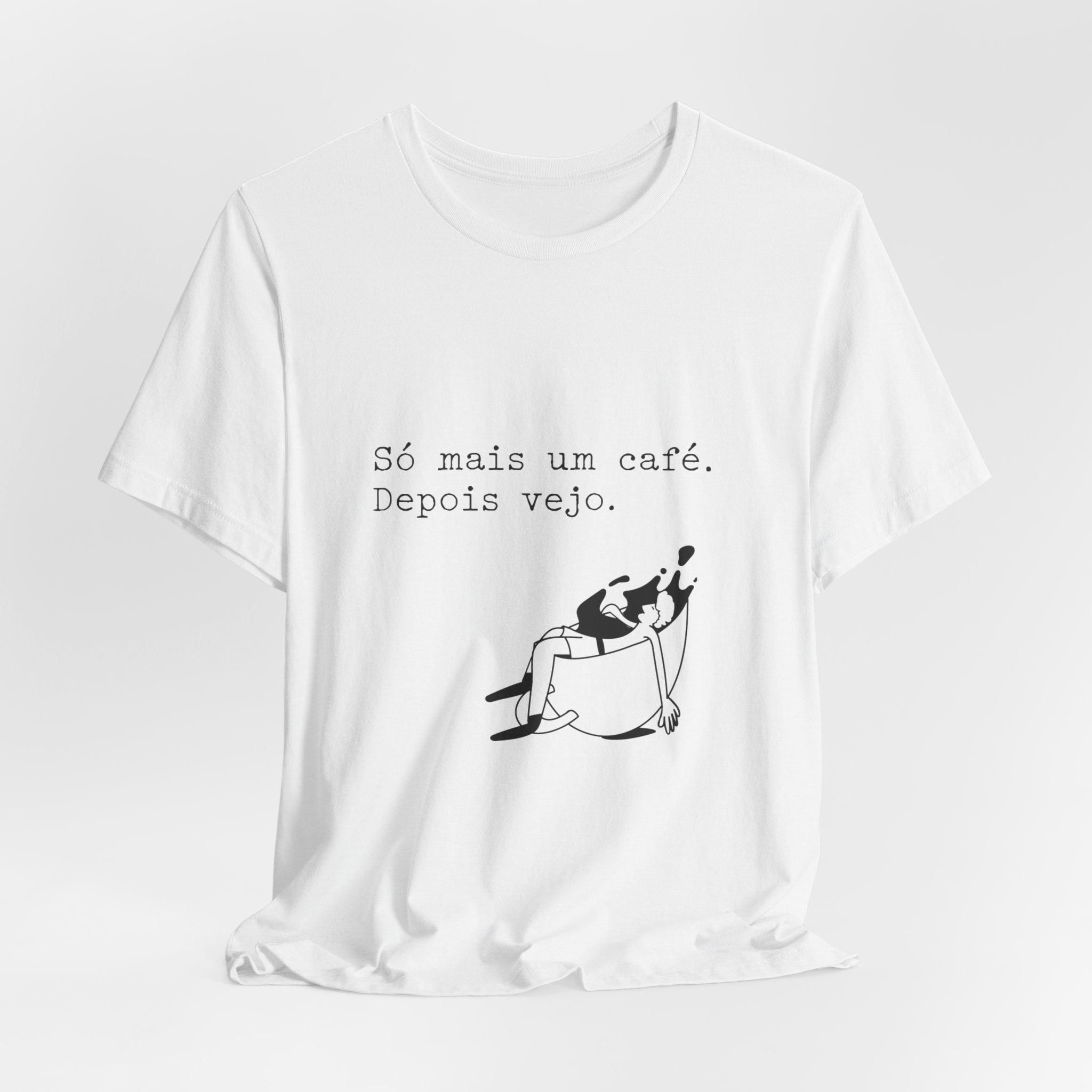 Portuguese Coffee Tee — "Só mais um café. Depois vejo." Relaxed Graphic T-Shirt - Image 4
