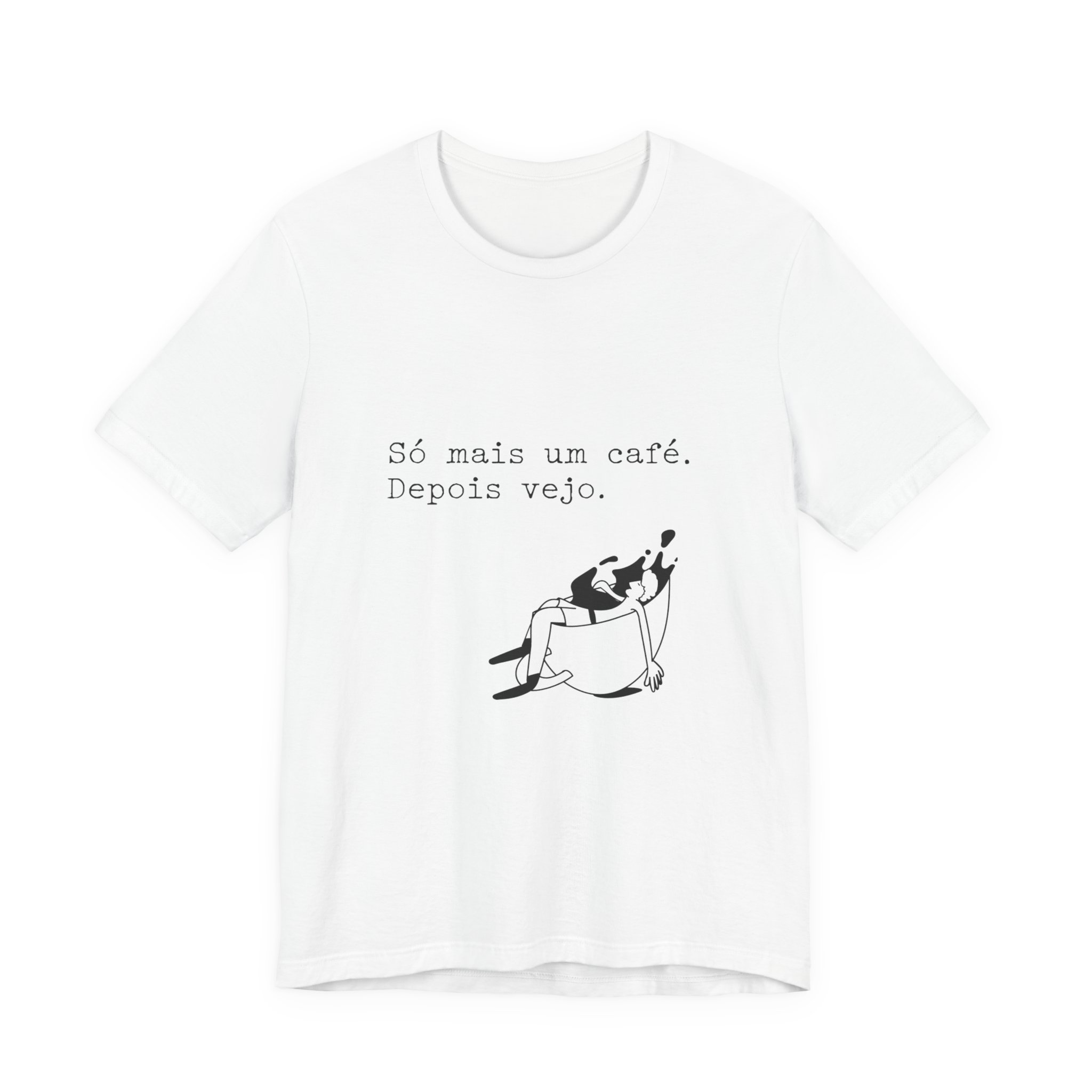 Portuguese Coffee Tee — "Só mais um café. Depois vejo." Relaxed Graphic T-Shirt - Image 6